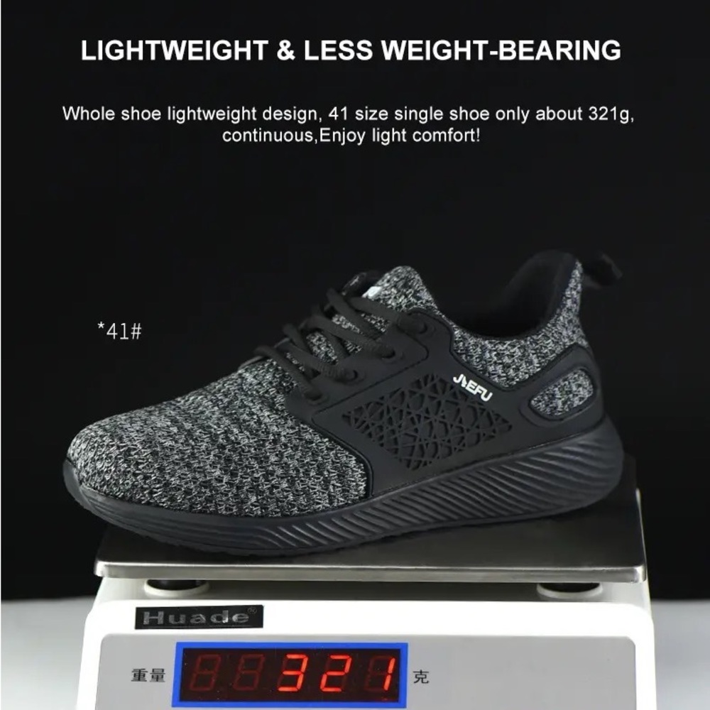 Men’s safety shoes with steel toe work sneakers lightweight anti slip comfort - Picture 3 of 6